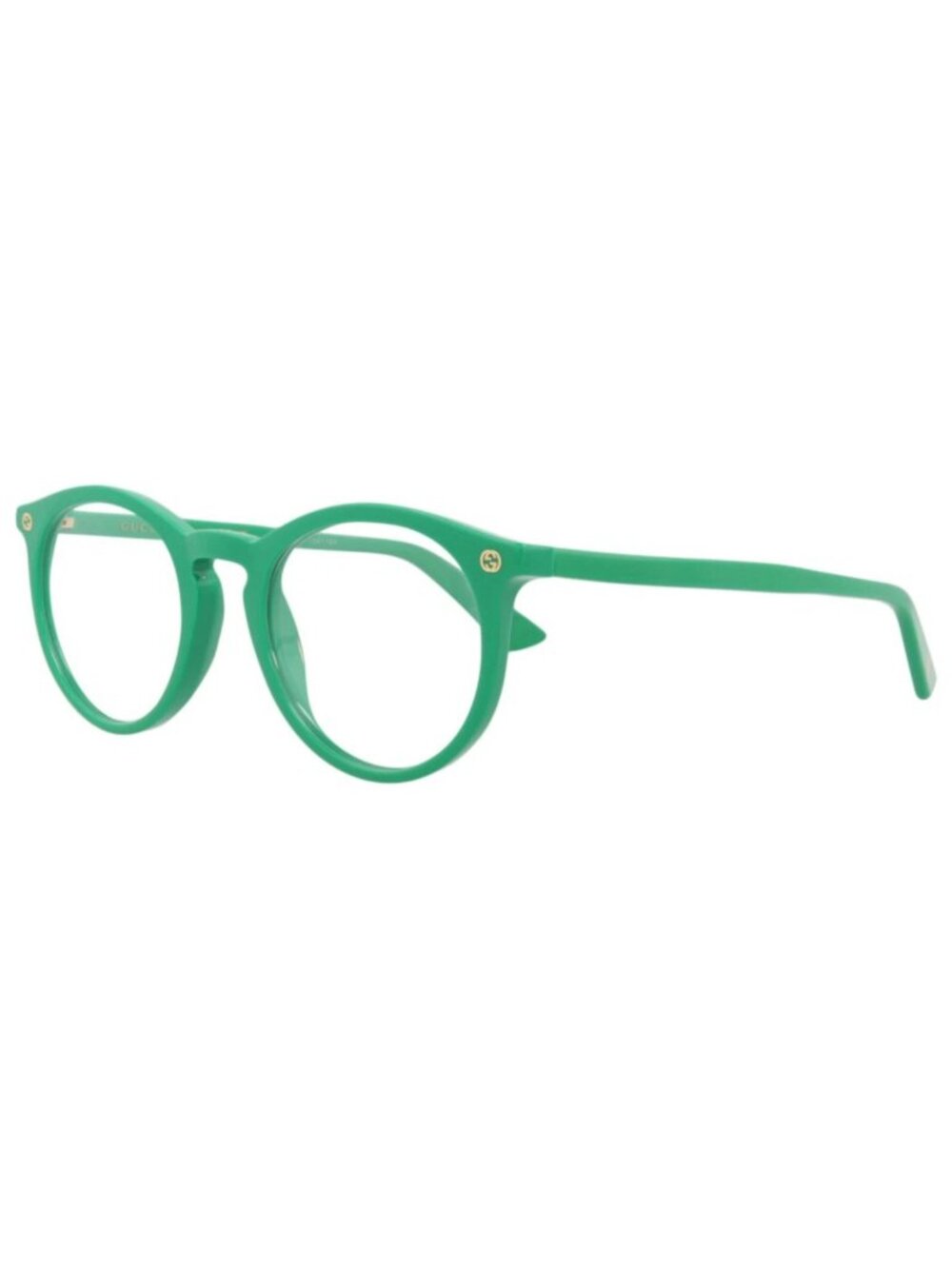New Gucci Women's Eyeglasses Round Oval Recycled Acetate Frame Mens Green Green
